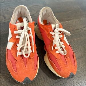 New Balance Orange Sneakers with White Accents